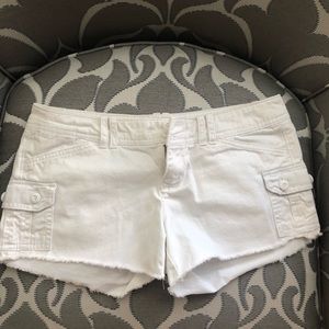 American Eagle Outfitters White Cargo Shorts